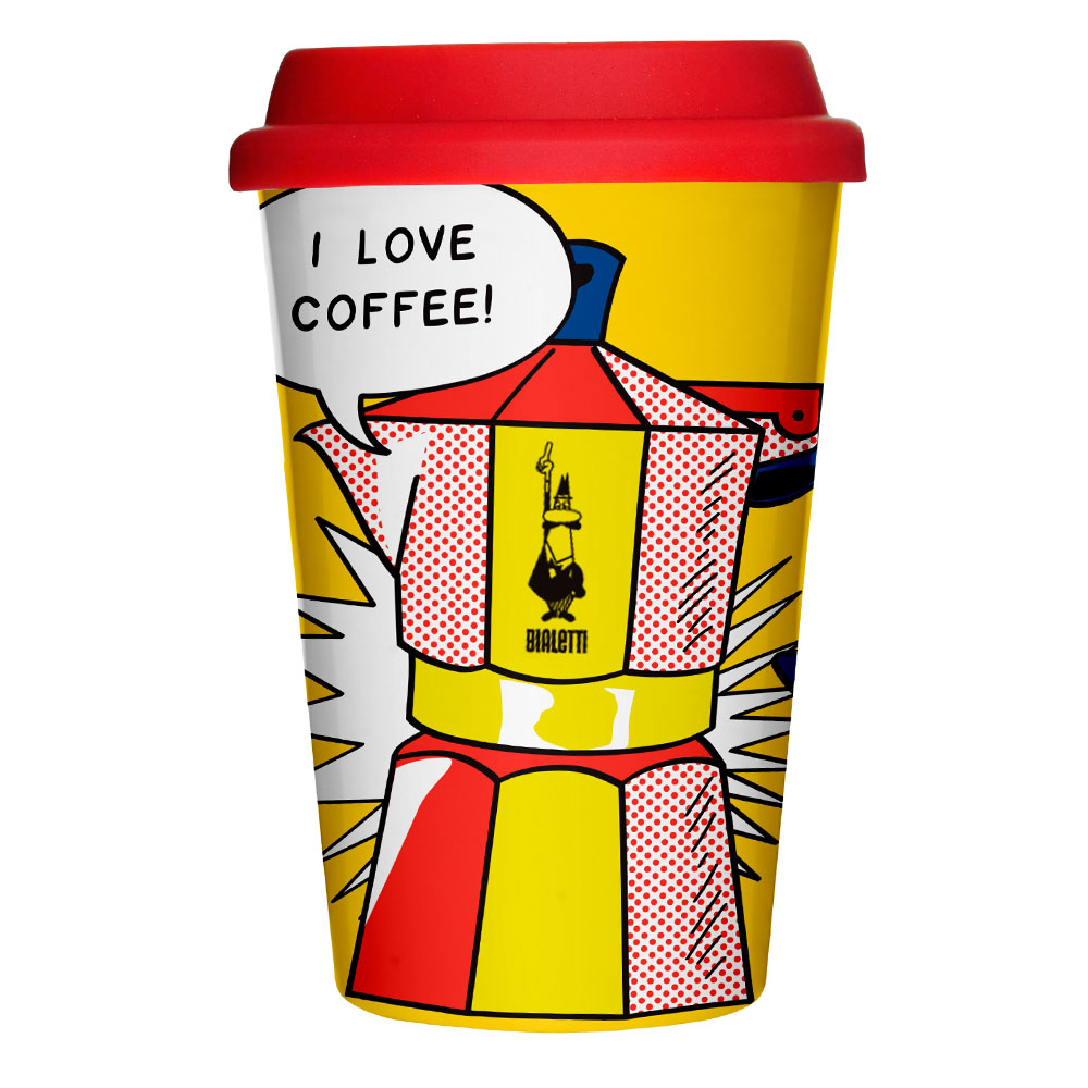 Стакан для кофе с собой Bialetti Arte Lichtenstein от магазина Bialetti.ru