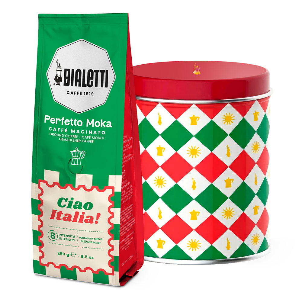 Кофе молотый Bialetti Perfetto Moka Tricolore Ciao Italia! от магазина Bialetti.ru