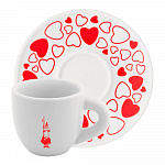 Чашка для капучино с блюдцем Bialetti Cuore