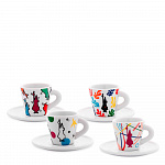 Набор из 4 кофейных пар для эспрессо Bialetti Arte