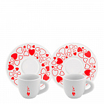 Набор из 2 чашек с блюдцами Moka Cuore